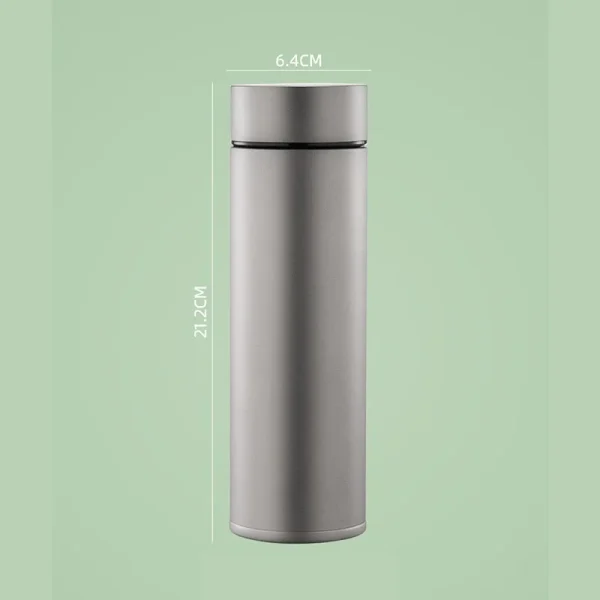 Business Pure Titanium Thermos Cup With Tea Bin,Double Layer Vacuum Flasks,Sandblast Drinkware,Car,Office Water Bottle,450ml 3