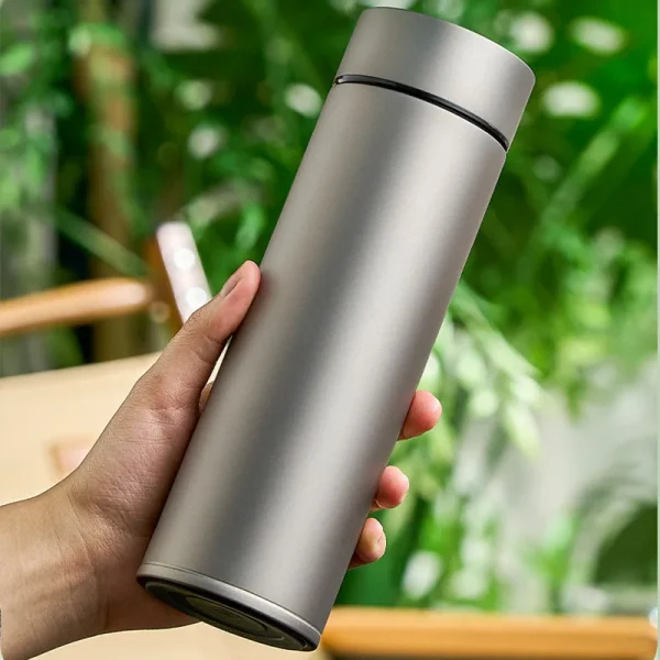 Business Pure Titanium Thermos Cup With Tea Bin,Double Layer Vacuum Flasks,Sandblast Drinkware,Car,Office Water Bottle,450ml 4