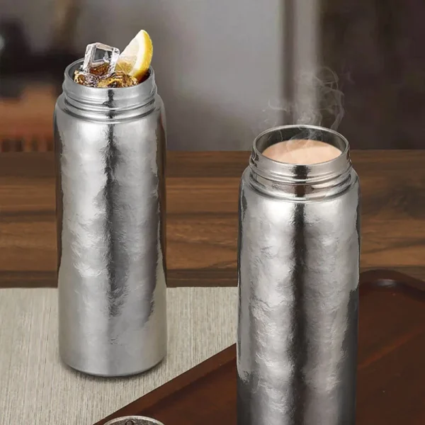 200/300ml pure titanium thermos with filter, double layer vacuum flasks,drinkware, holiday gifts, portable student water bottle 2
