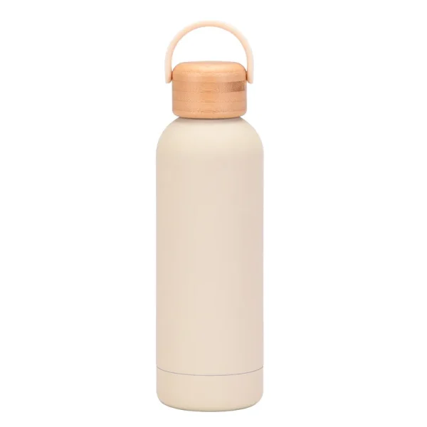 500ML Small Mouth Sports THERMOS CUP With Bamboo Handle Lid,Stainless Steel Vacuum Flasks,Drinkware,Outdoor Travel WATER BOTTLE 6