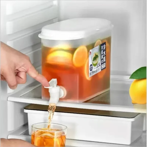 3.5L/5L Large Capacity Cold Kettle with Faucet In Refrigerator Iced Beverage Dispenser Cold Water Pitcher for Summer Drinkware 4