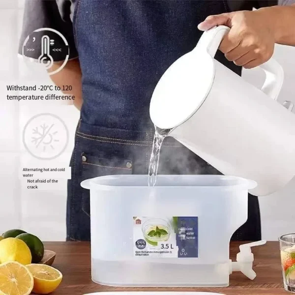 3.5L/5L Large Capacity Cold Kettle with Faucet In Refrigerator Iced Beverage Dispenser Cold Water Pitcher for Summer Drinkware 6