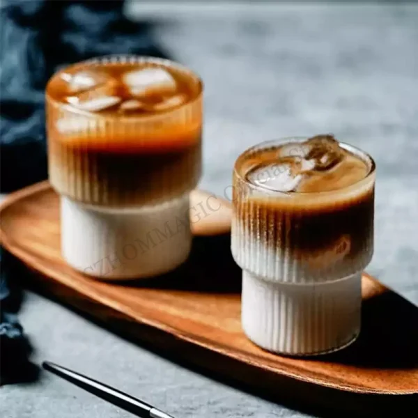 Glass Cup High Borosilicate Heat-resistant Latte Coffee Mug Cold Drinkware Water Cups Milk Beer Juice Tea Cup Whiskey Wine Glass 2
