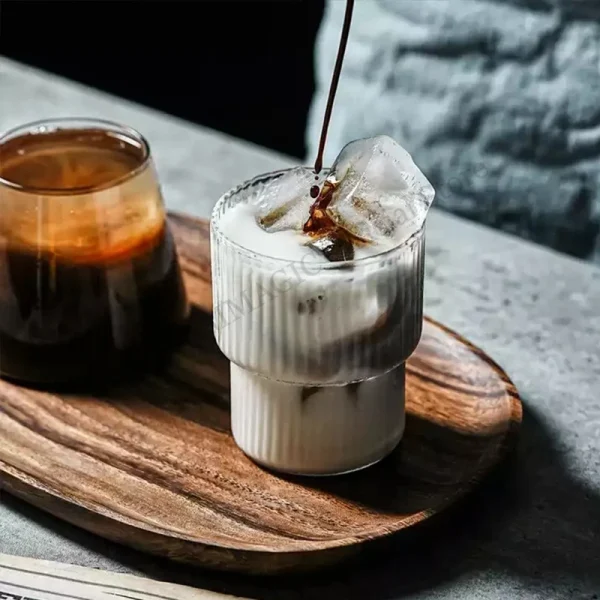 Glass Cup High Borosilicate Heat-resistant Latte Coffee Mug Cold Drinkware Water Cups Milk Beer Juice Tea Cup Whiskey Wine Glass 4