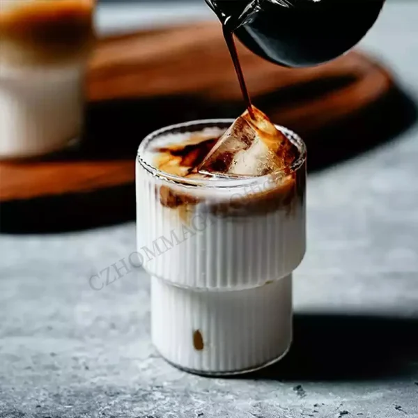 Glass Cup High Borosilicate Heat-resistant Latte Coffee Mug Cold Drinkware Water Cups Milk Beer Juice Tea Cup Whiskey Wine Glass 5