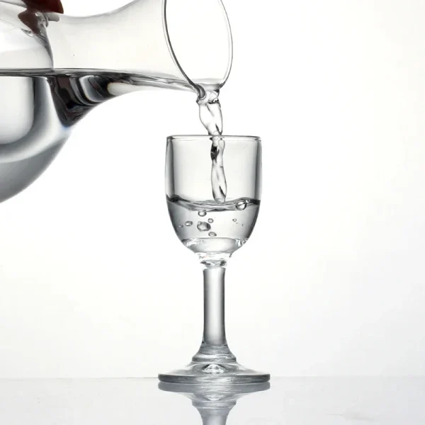 25ml 6PCS Goblet Glass Cup Set Lead-Free Glass Shot Glasses with Stem Liquor Glass Sets for Drinkware Wedding Family Bar Party 2