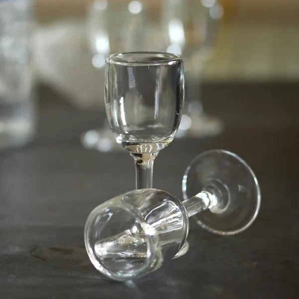 25ml 6PCS Goblet Glass Cup Set Lead-Free Glass Shot Glasses with Stem Liquor Glass Sets for Drinkware Wedding Family Bar Party 3