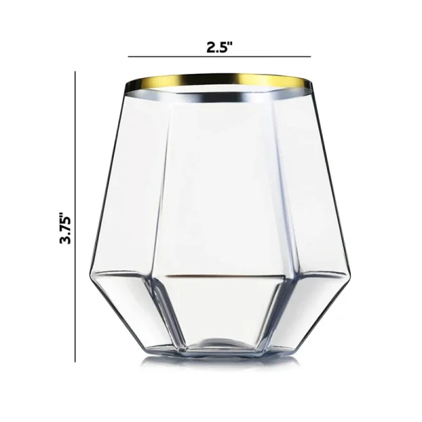 360ml Wedding Wine Glasses Drinkware Transparent Cocktail Glass  Bar Party Club Drinking Tools Tea Coffee Mug 6