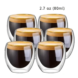 1 pcs Heat-resistant Double Wall Glass Cup Beer Espresso Coffee Cup Set Handmade Beer Mug Tea glass Whiskey Glass Cups Drinkware 1