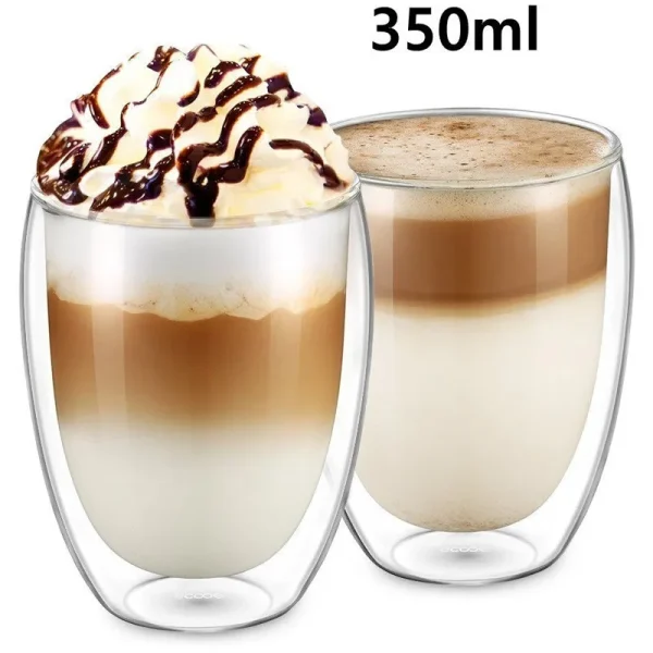 1 pcs Heat-resistant Double Wall Glass Cup Beer Espresso Coffee Cup Set Handmade Beer Mug Tea glass Whiskey Glass Cups Drinkware 6