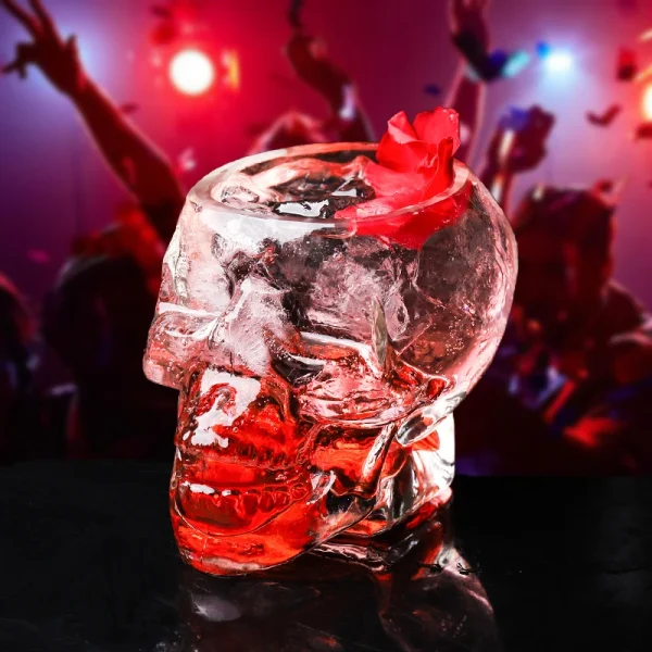Bones Armor Warrior Skull Designed Wine Glass Gothic Mug Drinkware Whiskey Skull Cup Drinking Water Glass Cup Home Barware 1PCS 2