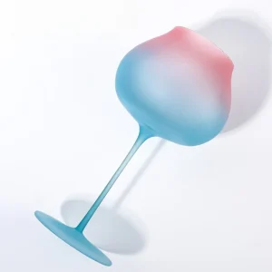 Pink Blue Gradient Big-bellied Cup Crystal Candy Color Wine Glass Whiskey Cocktail Champagne Goblet Household Drinkware Barware 1