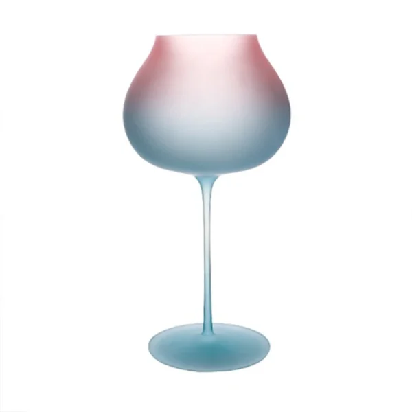 Pink Blue Gradient Big-bellied Cup Crystal Candy Color Wine Glass Whiskey Cocktail Champagne Goblet Household Drinkware Barware 6