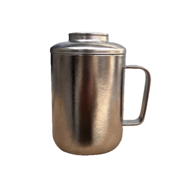 350ml Pure Titanium Office Thermos Cup With Handle,Double-layer Vacuum Drinkware,Business Gift,Health-preserving Water Cup/Mug 5