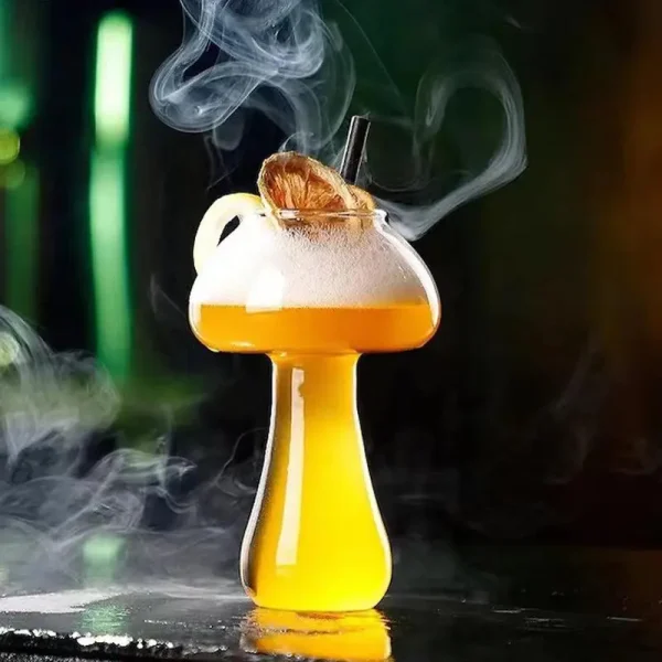 Cute Mushroom Cocktail Glass 250ml Cup For Drinks Beer Creative Clear Wine Glasses Coffee Cups Drinkware Bar Shot Glasses 3