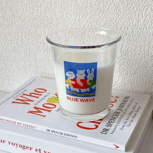 Transparent Glass Cup Juice Cups Cute Tea Milk 300ml Coffee Mug Drinkware Dining for Breakfast Cup Cold Extract Drinkware Cups 6
