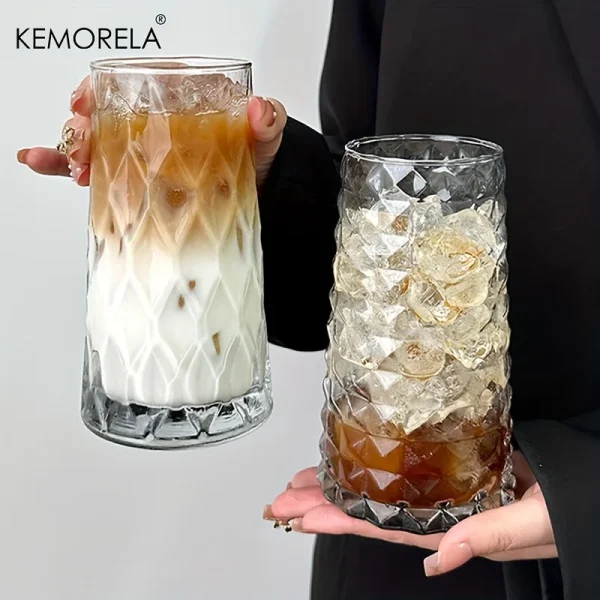 KEMORELA INS 500ML Iced American Coffee Cup Very Suitable for - Whisky Diamond Mug Tea Cup Juice Glass Milk Water Cup Drinkware 2