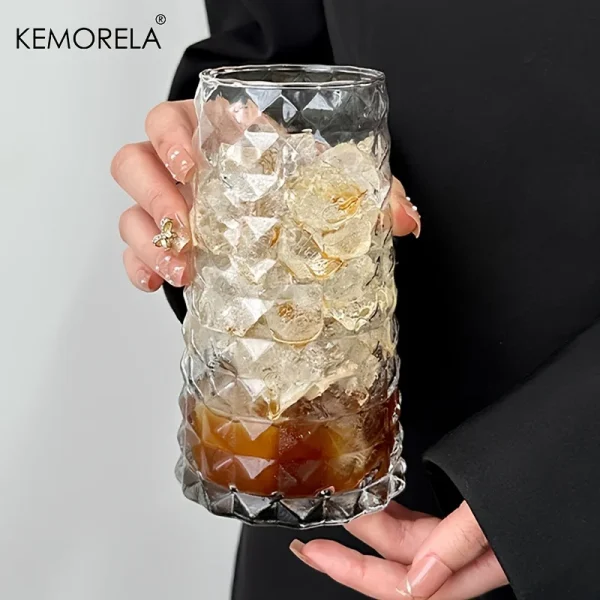 KEMORELA INS 500ML Iced American Coffee Cup Very Suitable for - Whisky Diamond Mug Tea Cup Juice Glass Milk Water Cup Drinkware 3
