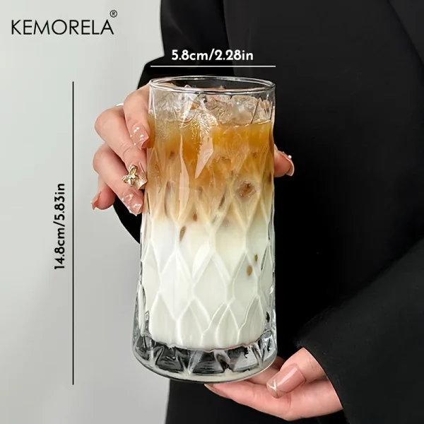 KEMORELA INS 500ML Iced American Coffee Cup Very Suitable for - Whisky Diamond Mug Tea Cup Juice Glass Milk Water Cup Drinkware 6