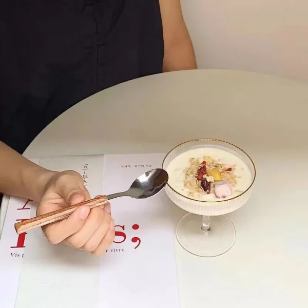 Nordic Gold Edge Glass Cup Transparent Cocktail Glass Yogurt Dessert Cups for Champagne Weddings Festive Parties Drinkware 4