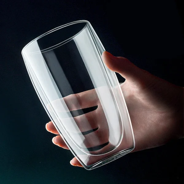 Transparent Glass Coffee Cup Milk Whiskey Tea Beer Double Creative Heat Resistant Cocktail Vodka Wine Mug Tumbler Drinkware Gift 2