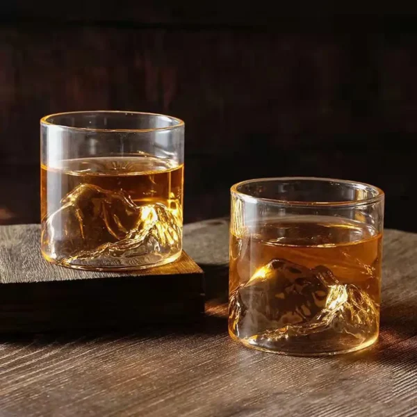 200/300ml Japan 3D Mountain Whiskey Glass Whiskey Glasses Drinkware Mount-Fuji Glacier Cocktails Drinking Glass Mug Drinking Cup 1