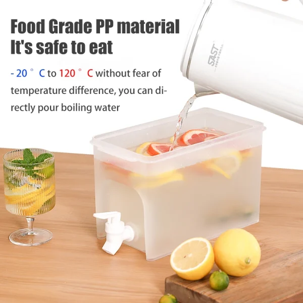 4L Cold Kettle Refrigerator With Faucet Household Lemonade Bottle Drinkware Cold Water Container For Kitchen Cool Water Bucket 2