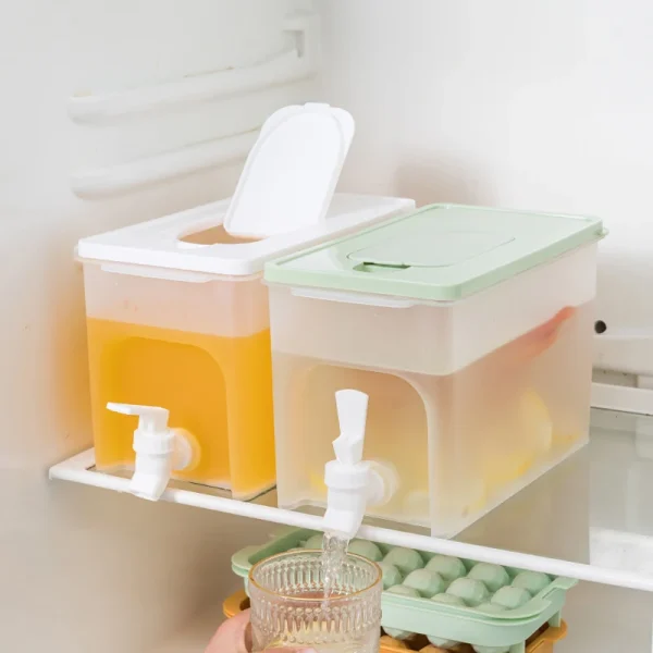 4L Cold Kettle Refrigerator With Faucet Household Lemonade Bottle Drinkware Cold Water Container For Kitchen Cool Water Bucket 3