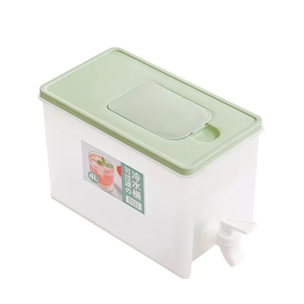 4L Cold Kettle Refrigerator With Faucet Household Lemonade Bottle Drinkware Cold Water Container For Kitchen Cool Water Bucket 6
