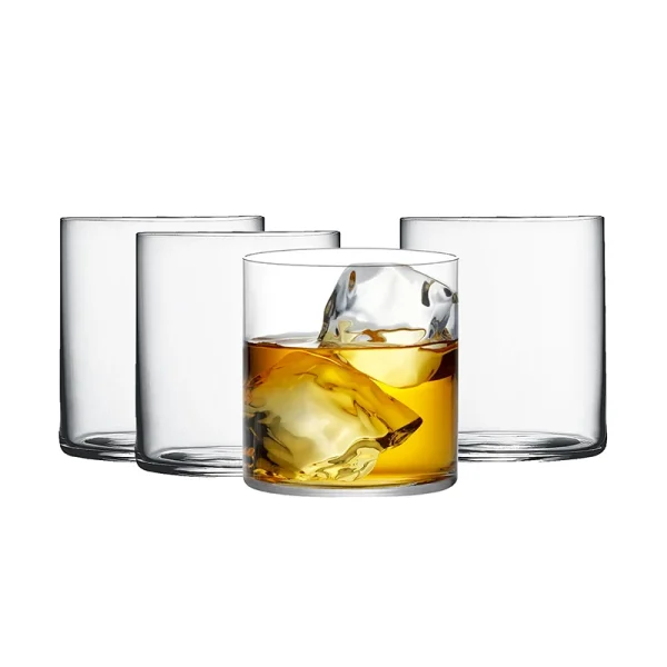 4PCS Ultra Thin Whiskey Glasses, Excellent For Cocktail Bourbon Rocks Glassware 350ml Drinkware 1