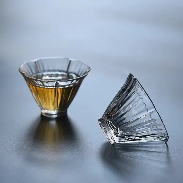 1pc 40ml Mini Size High Borosilicate Glass Flower Pattern Tea Mug Fragrant Cup Wine Cup Drinkware Gift Japanese Style Glass Cup 2