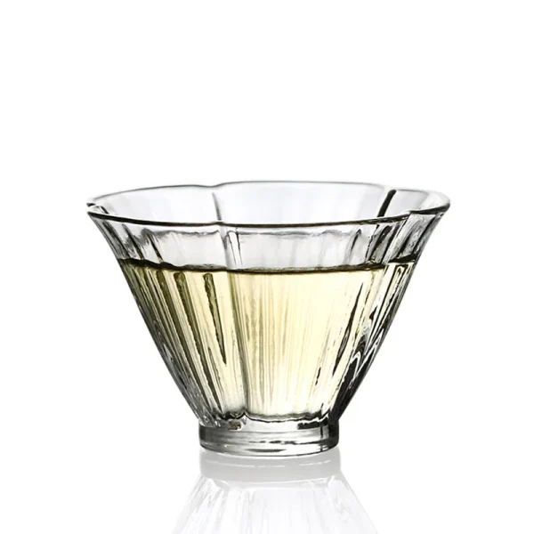 1pc 40ml Mini Size High Borosilicate Glass Flower Pattern Tea Mug Fragrant Cup Wine Cup Drinkware Gift Japanese Style Glass Cup 5
