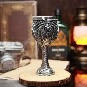 New Retro Dragon Goblet 3D Embossed Resin Stainless Steel Wine Glass Cocktail Glass Drinking Glasses Bar Drinkware Decoration 1