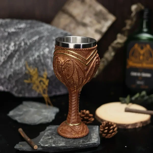 New Retro Dragon Goblet 3D Embossed Resin Stainless Steel Wine Glass Cocktail Glass Drinking Glasses Bar Drinkware Decoration 6