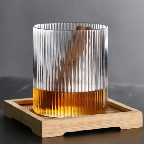 300ML Coffee Mug Japanese Striped Glass Cup Japanese Creative Transparent Bubble Tea Cup Drinkware Shot Glasses Set Whiskey 5