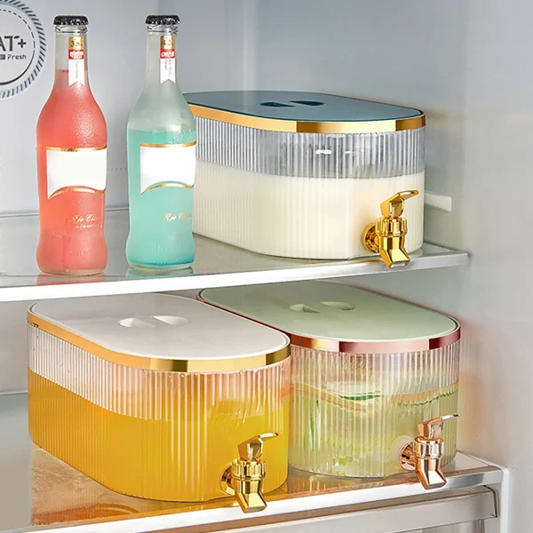 5.3L Fridge Lemonade Juice Bucket Leakproof Transparent Drinkware for Home Party 4