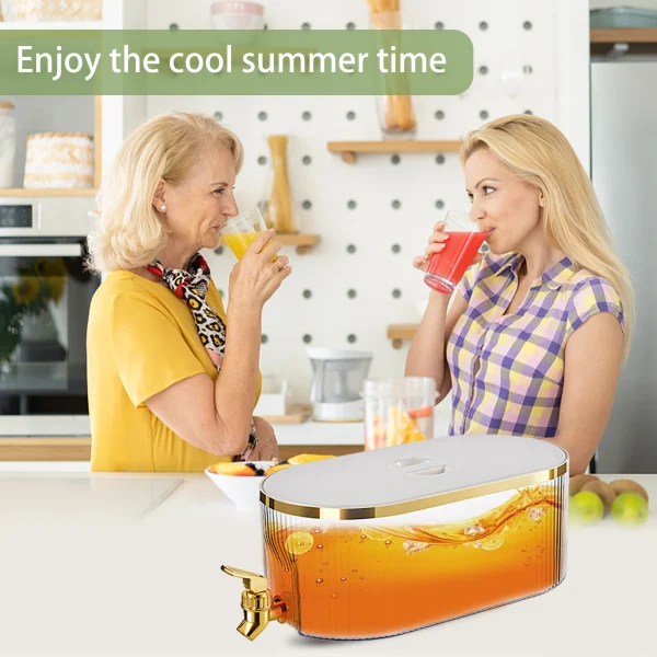 5.3L Fridge Lemonade Juice Bucket Leakproof Transparent Drinkware for Home Party 5
