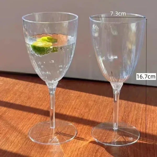 1pc 210ml Red Wine Champagne Flutes Cups Plastic Thickened Imitation Plastic Cups Clear Wedding Festival Supplies Drinkware Cup 3