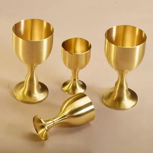 15ml/30ml Vintage Brass Wine Glass Drinking Liquor Tumbler Cup Mug For Party Bar Wine/Beer/Juice Goblet Beverage Drinkware 5