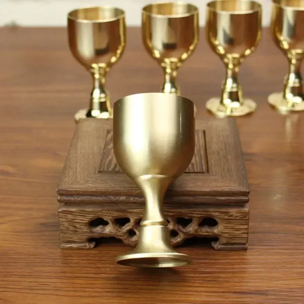 15ml/30ml Vintage Brass Wine Glass Drinking Liquor Tumbler Cup Mug For Party Bar Wine/Beer/Juice Goblet Beverage Drinkware 6