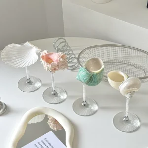 Conch And Sea Shell Shaped Wine Glasses Champagne Goblet Funny Party Weeding Drinkware 1
