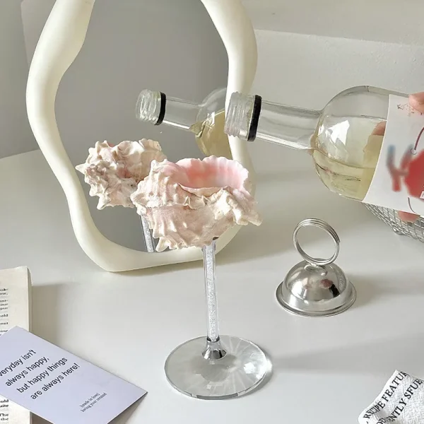 Conch And Sea Shell Shaped Wine Glasses Champagne Goblet Funny Party Weeding Drinkware 2