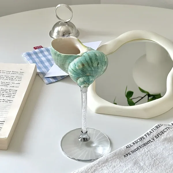 Conch And Sea Shell Shaped Wine Glasses Champagne Goblet Funny Party Weeding Drinkware 4