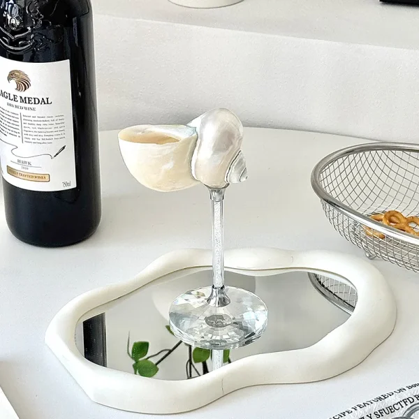 Conch And Sea Shell Shaped Wine Glasses Champagne Goblet Funny Party Weeding Drinkware 5