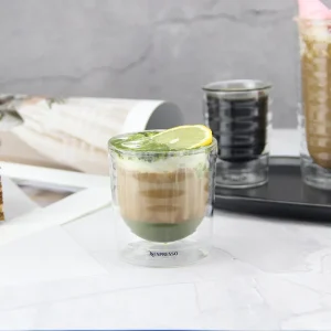 Nespresso Coffee Mug Heat Resistant Double Wall Glass Cup Coffee Beer Drinkware Cold Beverage Transparent Handmade Creative 1