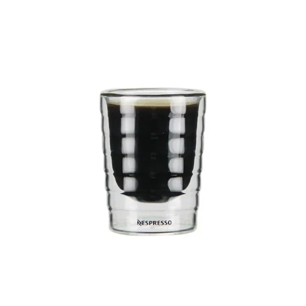 Nespresso Coffee Mug Heat Resistant Double Wall Glass Cup Coffee Beer Drinkware Cold Beverage Transparent Handmade Creative 5