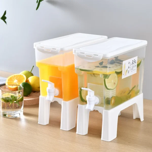 3.5L Cold Kettle Refrigerator With Faucet Household Lemonade Bottle Drinkware Cold Water Container For Kitchen Cool Water Bucket 4