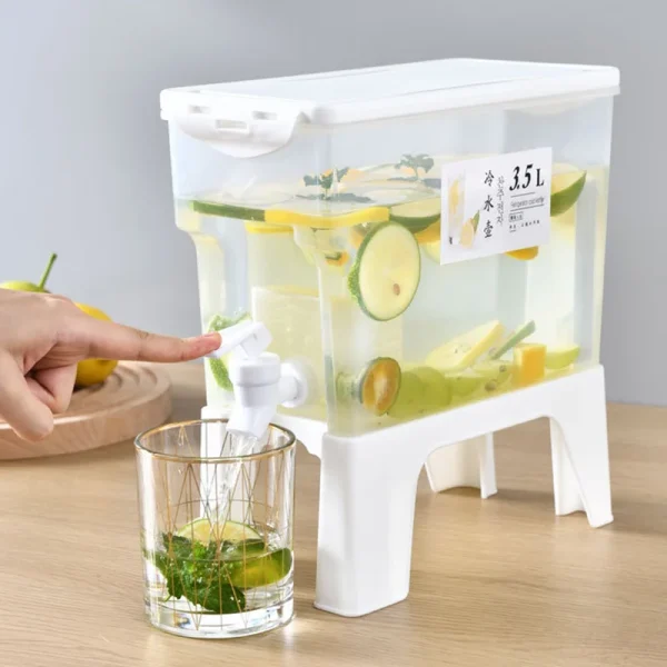 3.5L Cold Kettle Refrigerator With Faucet Household Lemonade Bottle Drinkware Cold Water Container For Kitchen Cool Water Bucket 5