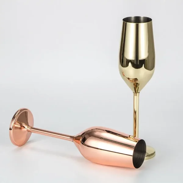 Stainless Steel Champagne Cup Wine Glass Cocktail Glass Metal Wine Glass Bar Restaurant Goblet Drinkware Wine Tumblers RE 1