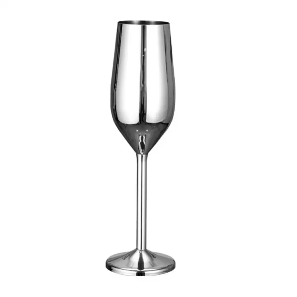 Stainless Steel Champagne Cup Wine Glass Cocktail Glass Metal Wine Glass Bar Restaurant Goblet Drinkware Wine Tumblers RE 2